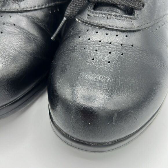 SAS Black Leather Free Time Walking Shoe Sneakers w/ Tripad Comfort Size 6W. B52 - Picture 4 of 11